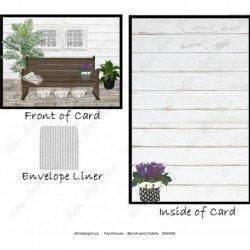 Farmhouse  - Bench and Violets