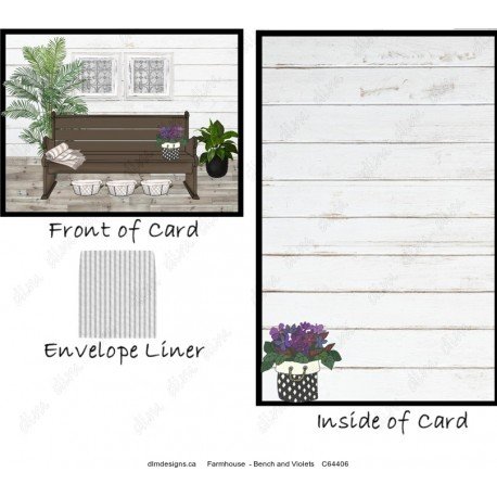 Farmhouse  - Bench and Violets