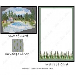 Cottage on the Lake - Red Canoe