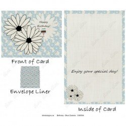 Birthday - Blue Daisies