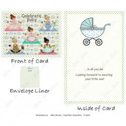 Baby Shower - Yoga Mum Class Blue