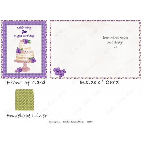 Birthday - Splash of Purple