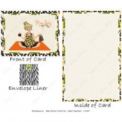 Baby Shower Thank You  - Safari Yoga Mum