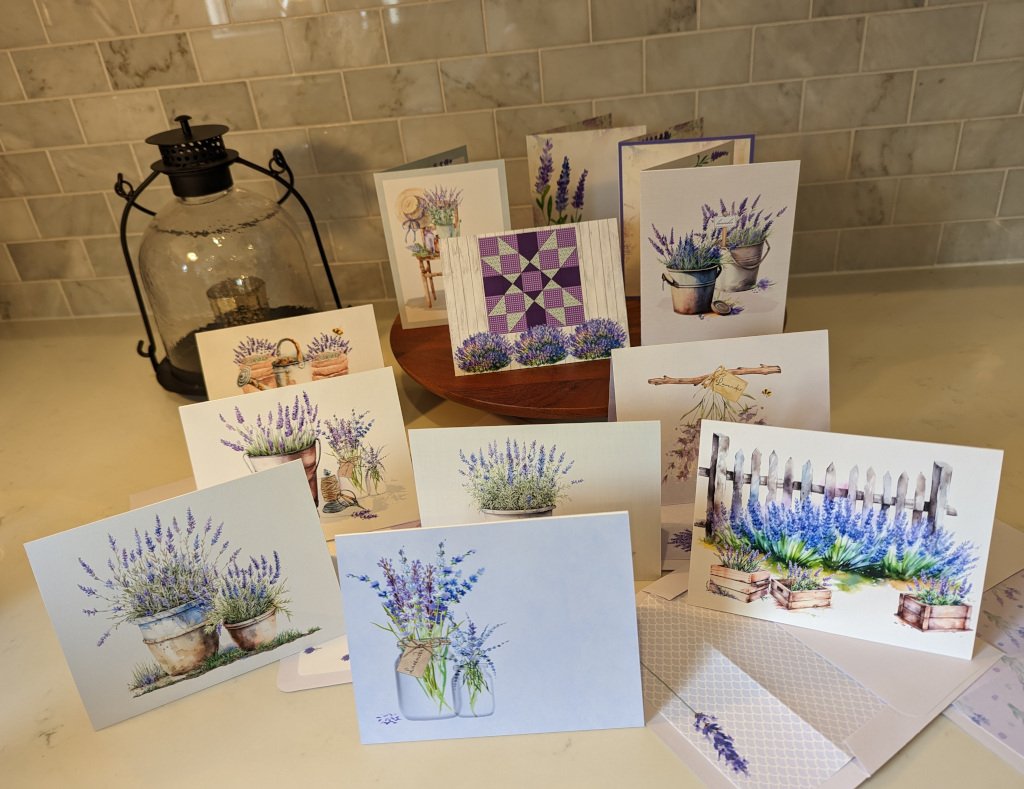Lavender Card Display
